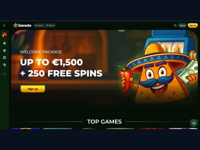Casinacho Casino (Nacho Casino) 2026: kasyno live 467+ gier, turnieje z pulami do 12 mln € i cotygodniowy cashback — kompletny obraz platformy