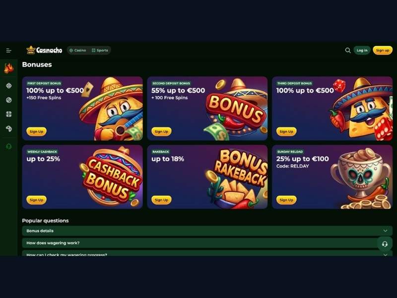 Katalog gier Casinacho Casino Nacho Casino — sloty jackpoty i gry oryginalne