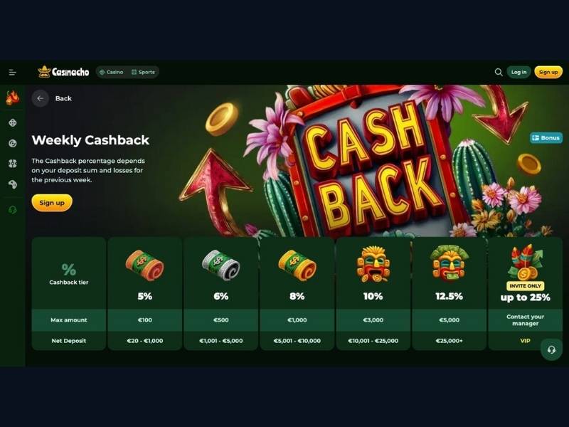 Pakiet powitalny Casinacho Nacho Casino a gra live casino — co warto wiedzieć
