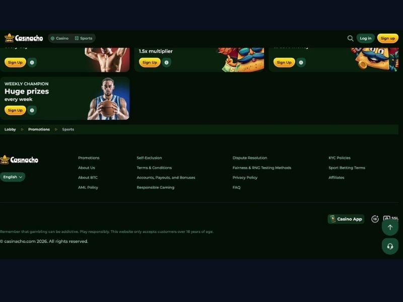 Live Tournament i cashback live Casinacho Casino mobilnie